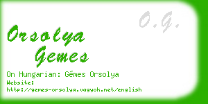 orsolya gemes business card